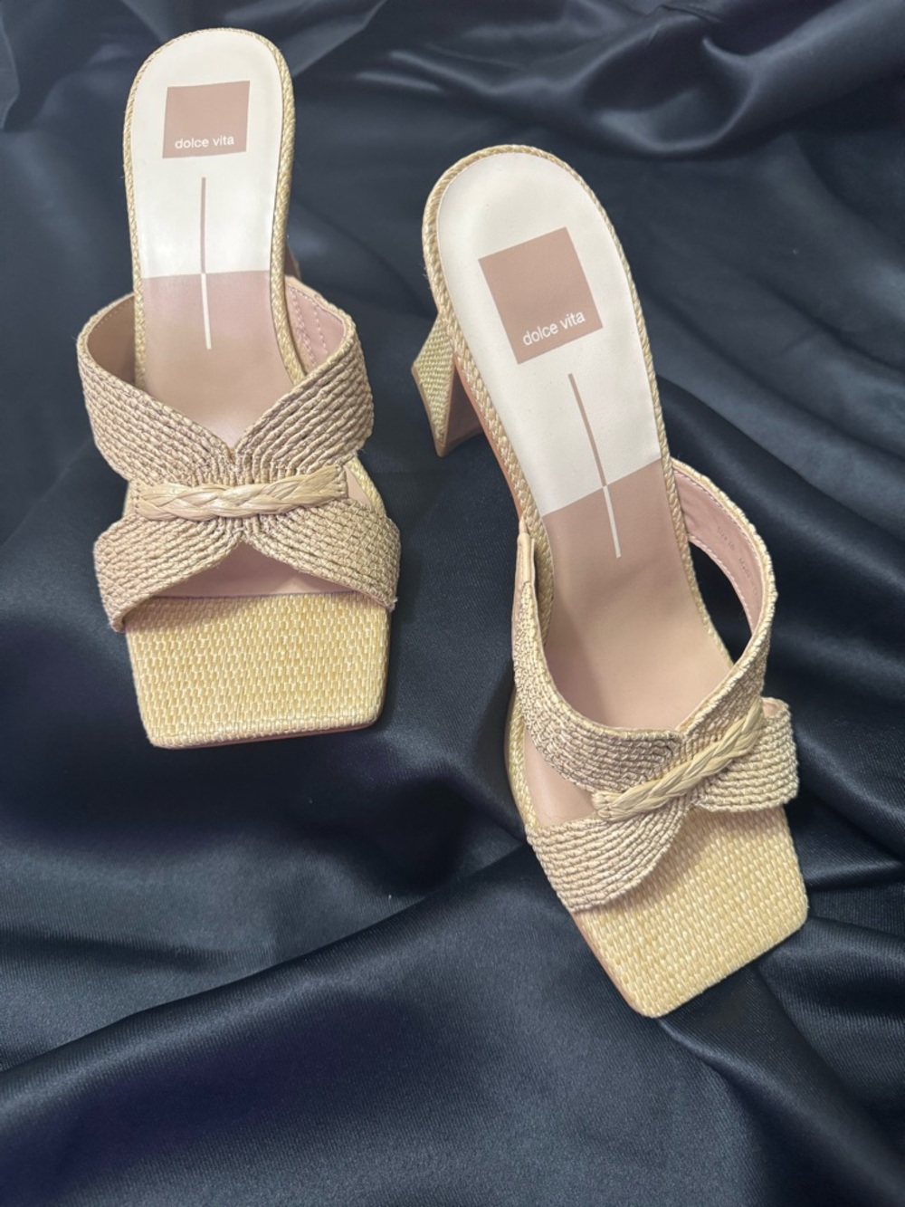 Dolce Vita Nitro Raffia Heeled Sandals